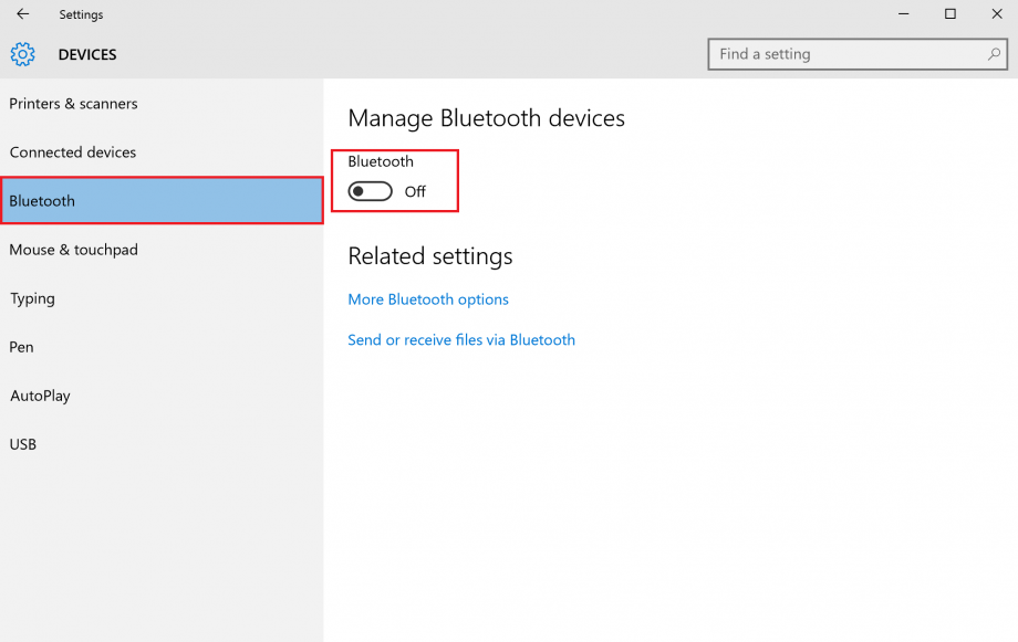 [Windows 10] How to enable/disable Bluetooth
